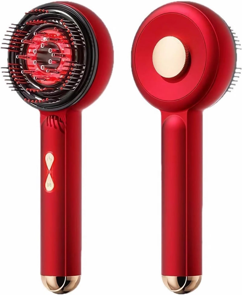 Electric Scalp Massager with Red Light for Hair Care – Hair Oil Applicator Comb, Reduce Hair Loss, Portable Head Massager for Scalp Care & Relaxation, for Travel, Office,Home (red) - Image 1