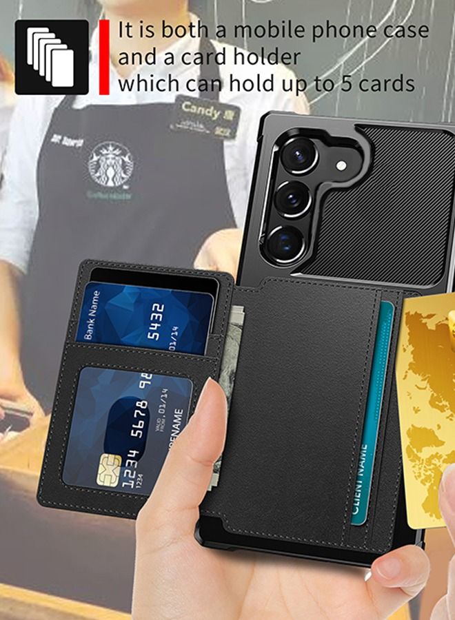 GROIC Case for Samsung Galaxy S23 Plus 6.6" Wallet Magnetic Back Case with Card Slots Shell Stand Function Ultra Thin Anti-Fingerprint Shockproof Protective Cover  - Image 4