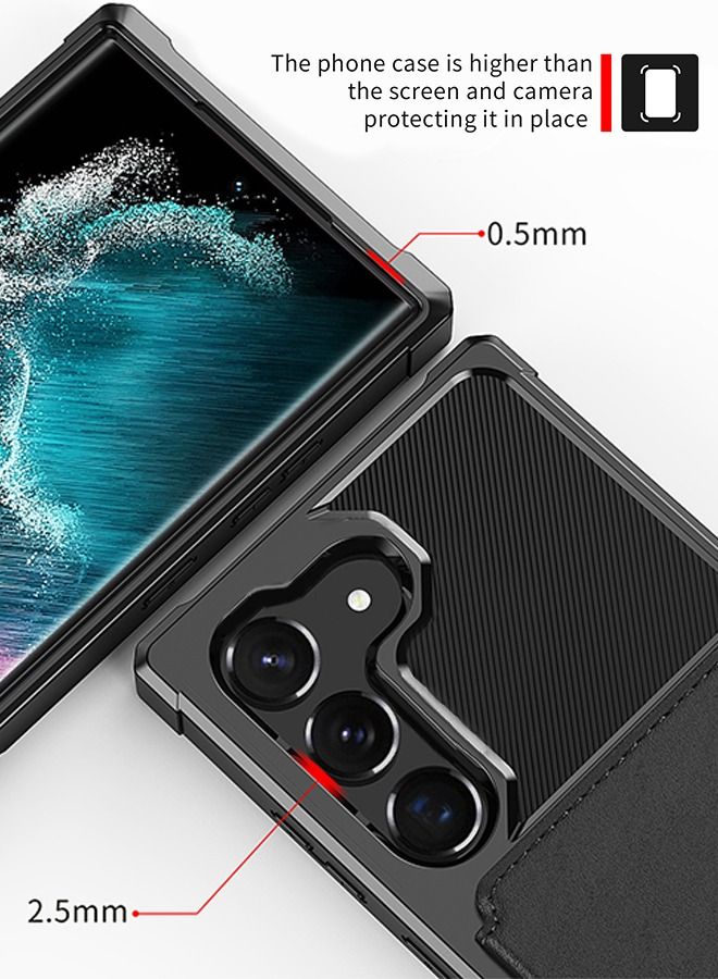 GROIC Case for Samsung Galaxy S23 Plus 6.6" Wallet Magnetic Back Case with Card Slots Shell Stand Function Ultra Thin Anti-Fingerprint Shockproof Protective Cover  - Image 2