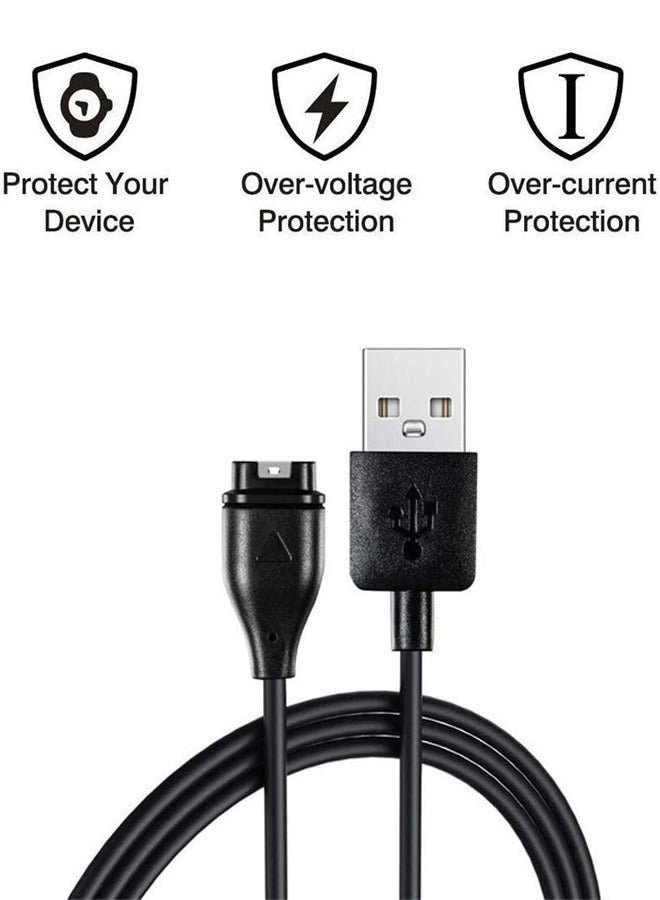بشكل مختصر كابل شحن 1M 1M لـ Garmin Vivoactive 5 4 4 4s 3، شاحن لـ Venu 3 3S sq 2s Bounce Instinct 2X Fenix 7 7S 7S 7X/6 6S 6S 6X/5 5S 5S 5X/Forerunner 255 255S 55 935/Epix (Gen2)/Approach S60 - Image 2