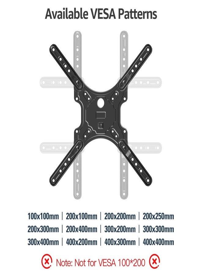 MOUNTUP TV Wall Mounts for Most 26-60 Inches TVs, Full Motion TV Bracket with Swivel and Extension, Articulating Arms, Tilt, Leveling, Single Stud Design, Max VESA 400x400mm up to 77lbs, MU0009 - Image 3