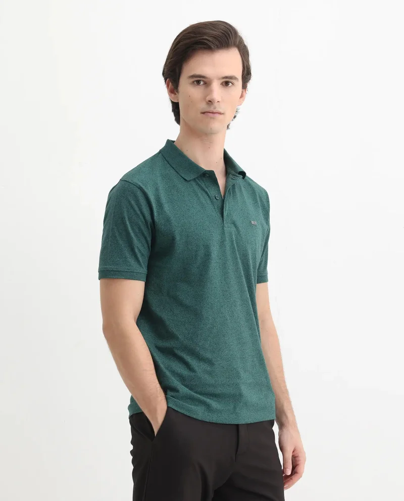 Rare Rabbit Men's Solid Regular Fit Cotton Polo