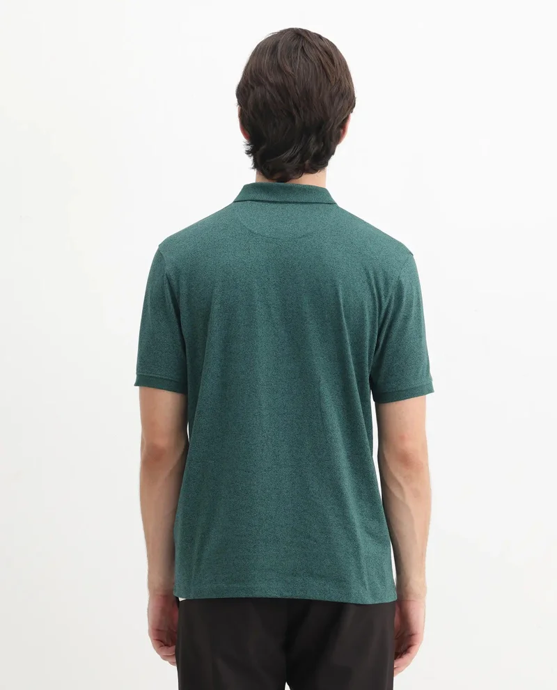 Rare Rabbit Men's Solid Regular Fit Cotton Polo