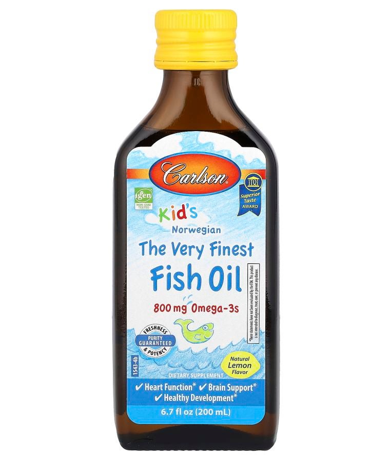 Kid's Norwegian The Very Finest Fish Oil Natural Lemon 800 mg 6.7 fl oz (200 ml)