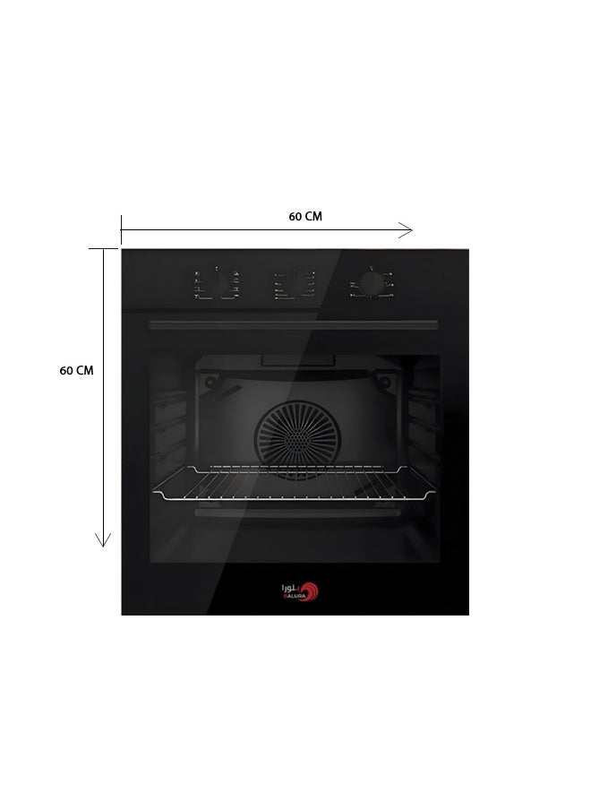Balura Built-in electric oven - 60 x 60 cm - 7 cooking functions - 72 liters - Made in Türkiye - Black - PL607B/M  - Image 3