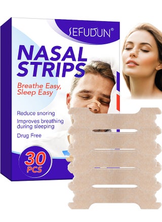 Nasal Strips For Snoring, 30Pcs Nose Strips For Breathing Sleeping Help Stop Snoring Relieve Nasal Congestion Nasal Strips Snoring Devices For Men Women Anti Snore Strips - pzsku/Z22E2C604A44289A7D34FZ/45/_/1714976909/60d79c88-229d-44c1-9868-97380e05bf3d