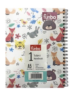 فانبو دفتر ملاحظات FUNBO-A5، 80 ورقة، موضوع واحد، مع غلاف من البولي بروبيلين (حكايات فروية)  - Image 2