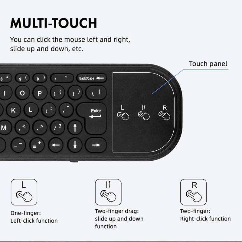 Yoidesu Air Remote Control Mouse, Bluetooth 5.0 2.4G Wireless Dual Mode with Gyroscope Sensor and Voice Control, for PC TV Box Computer - Image 4