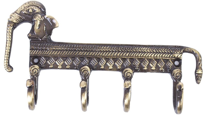 Mohan Jodero Elegant Brass Elephant Key Holder  - Image 2