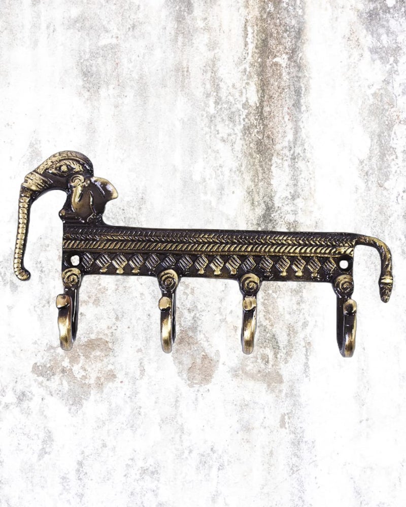 Mohan Jodero Elegant Brass Elephant Key Holder  - Image 3