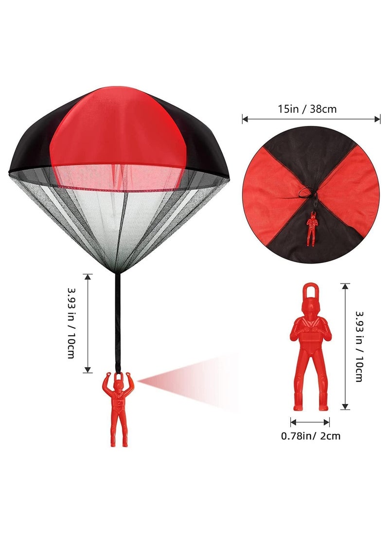 Bebiland - 6 Pack Parachute Toys, Tangle Free Outdoor Flying Parachute, Men Outdoor Flying Parachute, Tangle Free Parachute Figures Hand Throw Soldiers Outdoor Flying Toys as Gifts for Children - Image 1