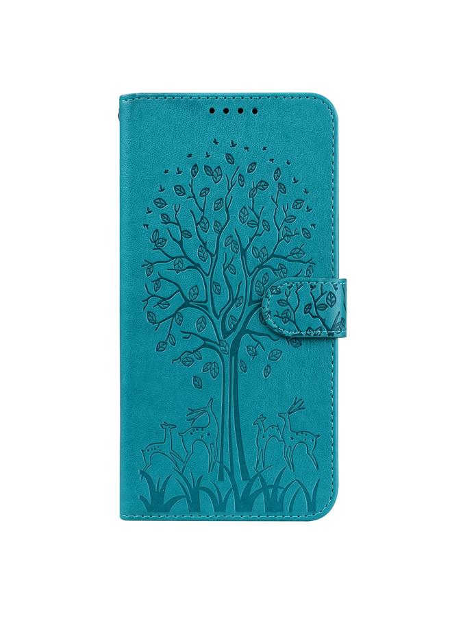 S-TOP Case For Nokia 3.4 / 5.4 Tree & Deer Pattern Pressed Flip Leather Phone Case - Image 2