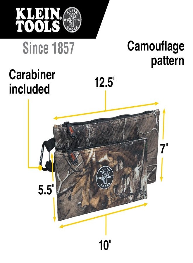 Klein Tools 55560 Zipper Bags, Camo Bags are 12.5 and 10-Inch, 1680d Ballistic Weave Camouflage 2-Piece - Image 2