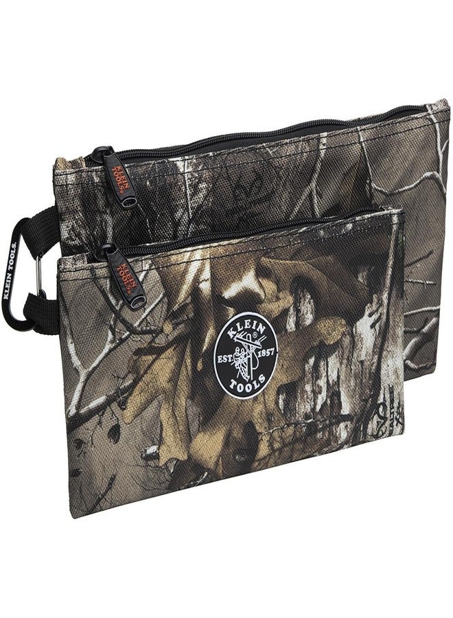 Klein Tools 55560 Zipper Bags, Camo Bags are 12.5 and 10-Inch, 1680d Ballistic Weave Camouflage 2-Piece - Image 1