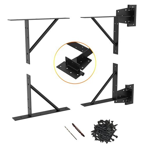 Kunzye Gate Corner Brace Bracket Heavy Duty Adjustable No Sag Kit Durable Solid Iron for Shed Doors,Driveway Gates,Corral Gates,Wood Windows,Gate Frame Kit,Gate Hardware - Image 1