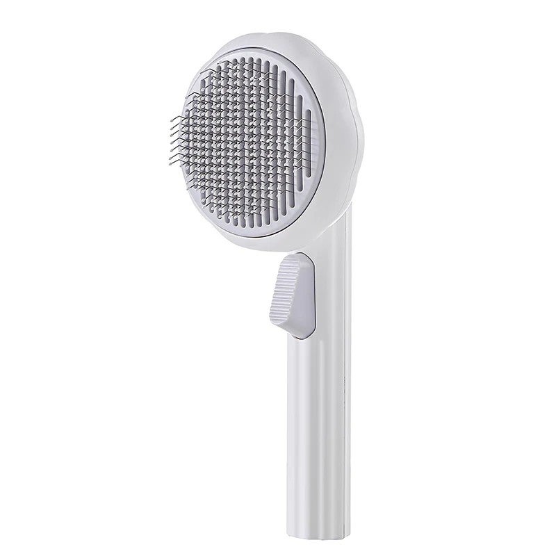 Y&D Self Cleaning Slicker Brush for Cats & Dogs - Pumpkin Pet Grooming Brush Tool Removes Loose Hair, Mats & Tangles - High Quality Cat Brush with Fine Teeth - Image 1