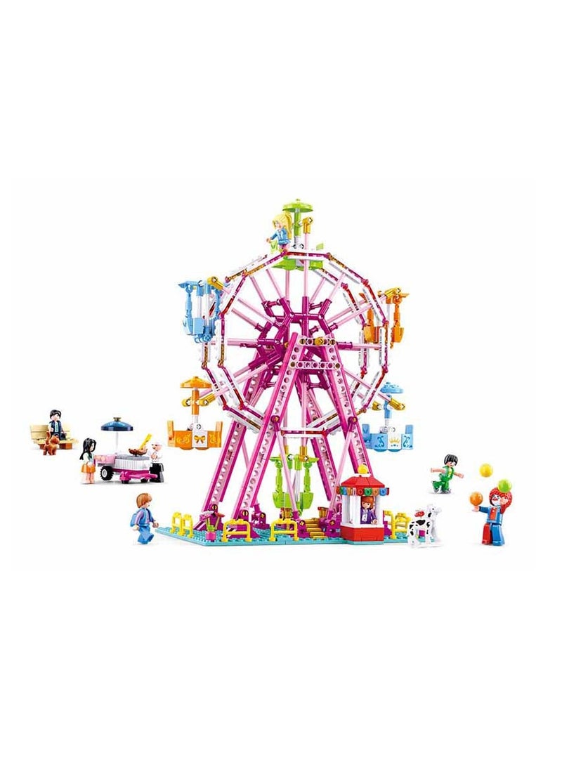 Sluban Sluban - Girls Dream Ferris Wheel Building Blocks 789 Pieces - M38-B0723  - Image 3