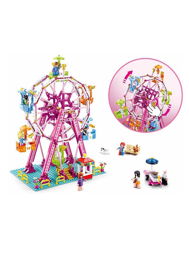 Sluban Sluban - Girls Dream Ferris Wheel Building Blocks 789 Pieces - M38-B0723  - Image 2