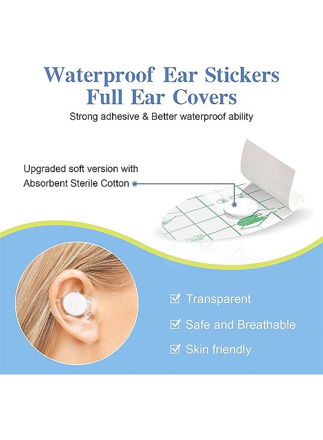 AL RAID 60 Pcs Waterproof Ear Protection Stickers, Disposable Soft Breathable Ear Covers for Adults and Kids, Baby Ear Covers for Bath Shower and Other Water Sport - Image 4