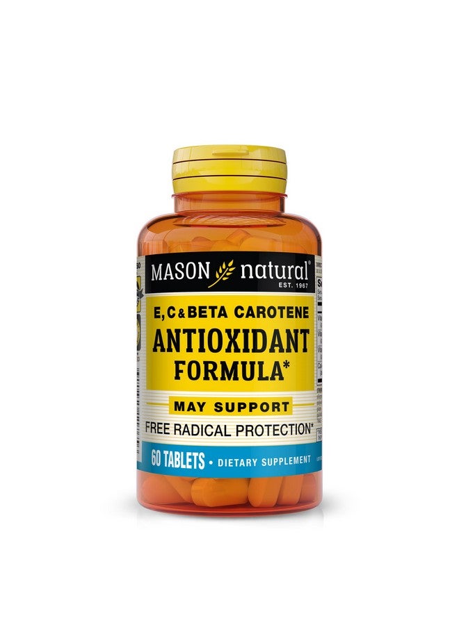 MASON NATURAL Vitamin E, C & A (Beta Carotene) - High Potency Antioxidant Formula to Fight Free Radicals and Support Overall Health*, 60 Tablets - Image 1
