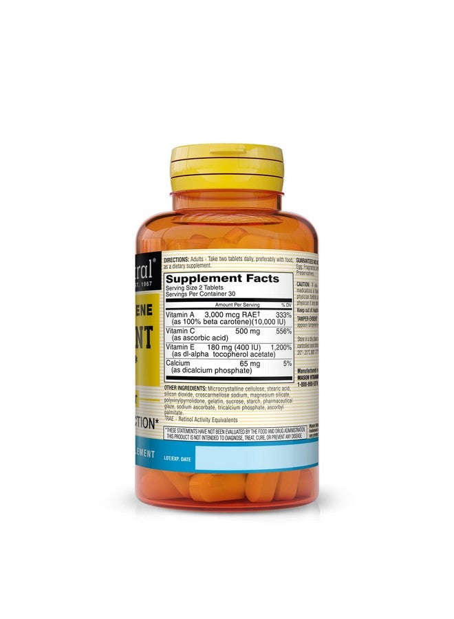 MASON NATURAL Vitamin E, C & A (Beta Carotene) - High Potency Antioxidant Formula to Fight Free Radicals and Support Overall Health*, 60 Tablets - Image 2