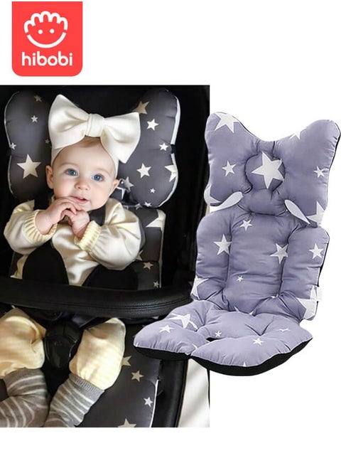 Color Block Star Pattern Soft Baby Carriage Cushion (Dark Blue)