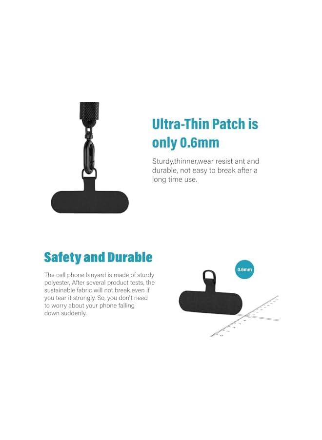 Green Tiger 6 Pack of Ultra-Thin Phone Tether Tab, Durable Patches for Phone Lanyards & Wrist Straps Replacement Part for All Full Phone Cases - Image 4