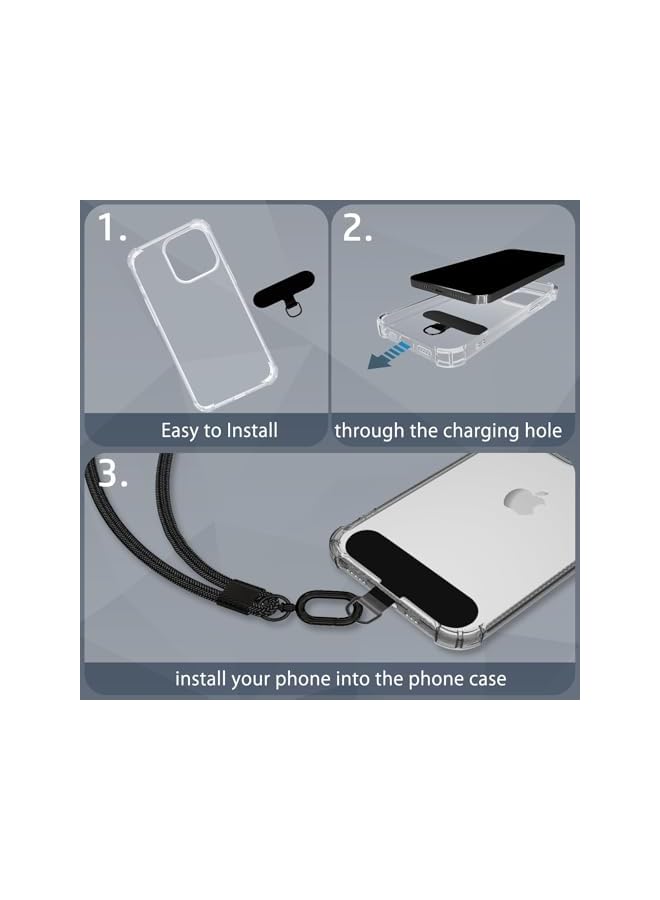 Green Tiger 6 Pack of Ultra-Thin Phone Tether Tab, Durable Patches for Phone Lanyards & Wrist Straps Replacement Part for All Full Phone Cases - Image 5