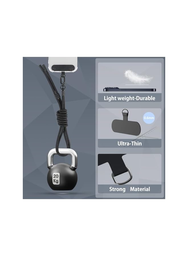 Green Tiger 6 Pack of Ultra-Thin Phone Tether Tab, Durable Patches for Phone Lanyards & Wrist Straps Replacement Part for All Full Phone Cases - Image 3