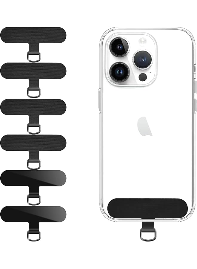 Green Tiger 6 Pack of Ultra-Thin Phone Tether Tab, Durable Patches for Phone Lanyards & Wrist Straps Replacement Part for All Full Phone Cases - Image 1