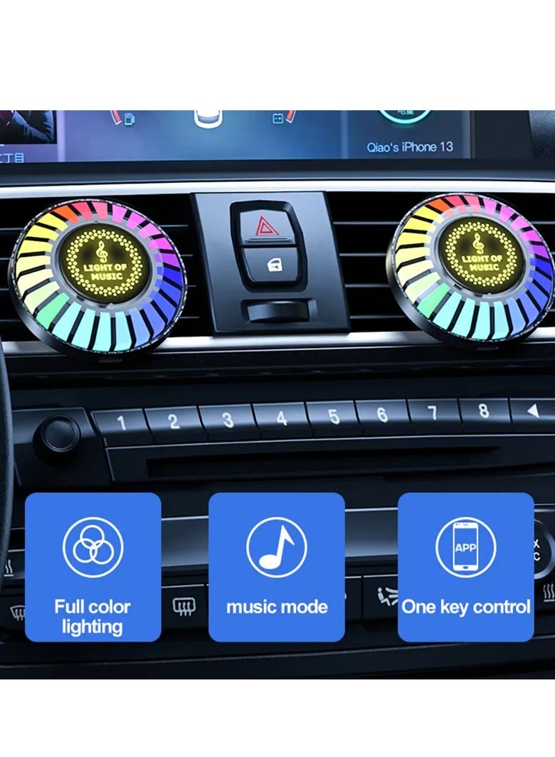 F6 car Aromatherapy RGB Rhythm Lighting Automobile Sound Control Lamp Vehicle Ambient Music Pickup Led Music Lights - Image 4