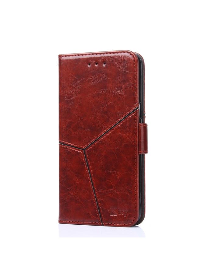 S-TOP Case For Nokia G11 Plus Geometric Stitching Leather Phone Case - Image 2