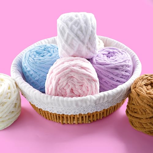 NDICANG Chunky Chenille Yarn for Crocheting, Fluffy Baby Blanket Yarn for Crochet Sweater Shawl Scarf Gloves, Super Soft Amigurumi Plush Yarn 74 yds/3.5 oz (Black) - Image 4