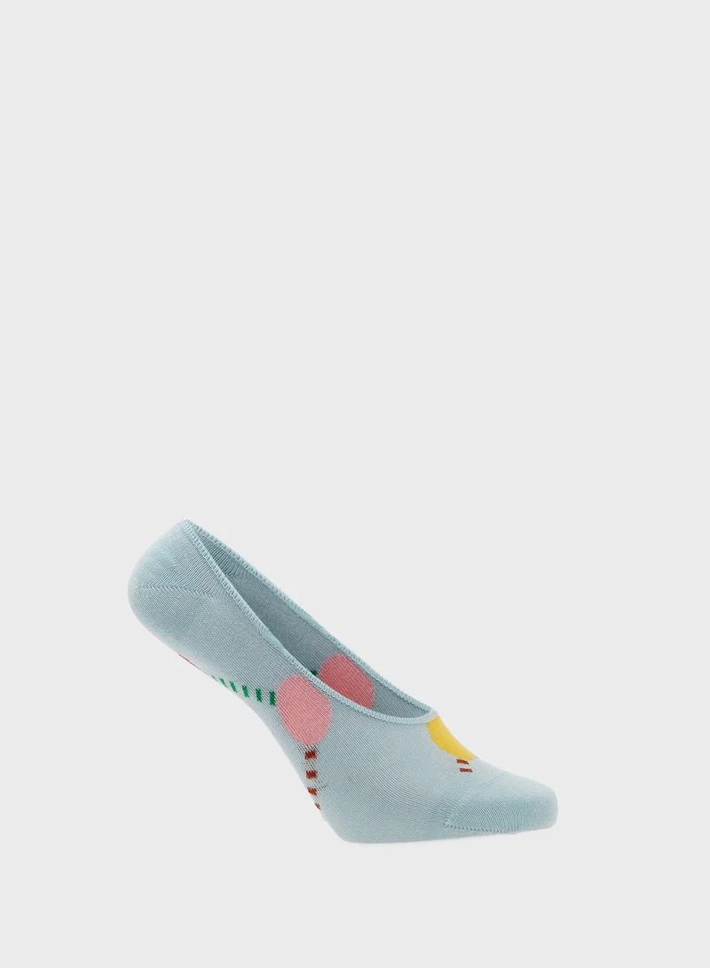 Happy Socks 3 Pack Argyle Dot No Show Socks