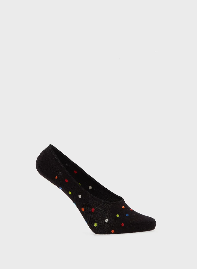Happy Socks 3 Pack Argyle Dot No Show Socks