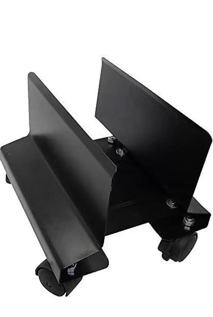 Implemental SPYLOCK Metal CPU Trolley with Wheels, Universal Adjustable Stand of CPUs, 50kg Load Capacity, Length Adjustment & Easy Locking, 360° Swivel Castors, Powder Coated Finish - Image 2