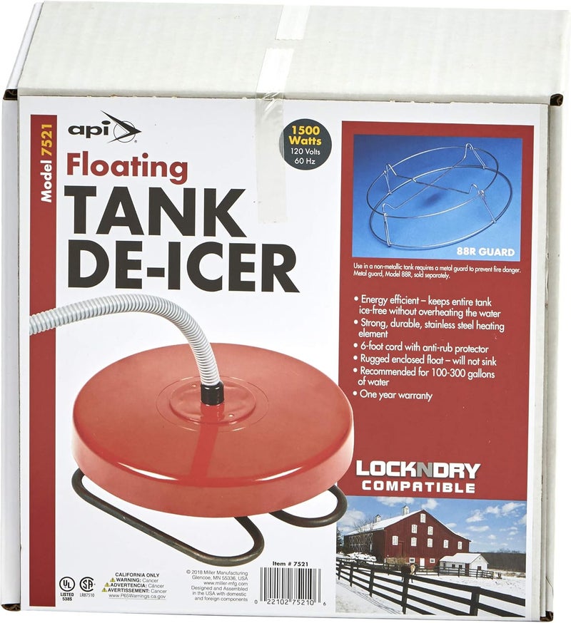 API ® Stock Tank De-Icer | Floating Pond Deicer for Livestock and Cattle Tanks (1500 Watt, 1, Count) - Image 3