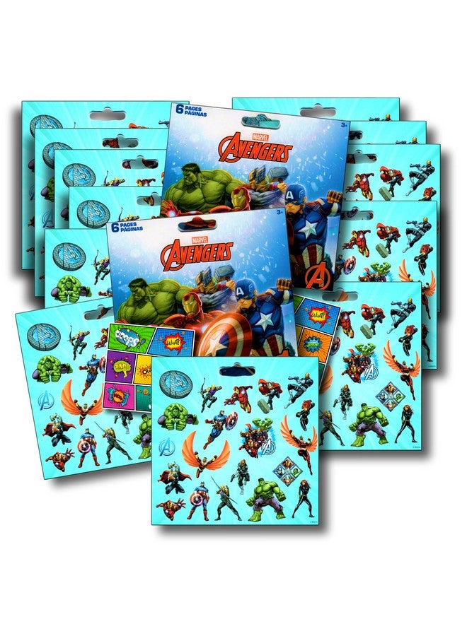 MARVEL Avengers Stickers Party Favors Bundle Of 12 Sheets Over 240 Stickers Plus Large Specialty Stickers - Image 1