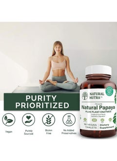 Natural Nutra Natural Nutra Papaya Chewable Enzymes for Digestion and Body Cleanse  - Image 4