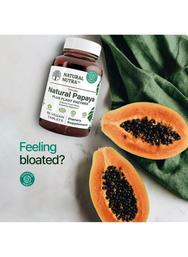 Natural Nutra - Natural Nutra Papaya Chewable Enzymes for Digestion and Body Cleanse - Image 1
