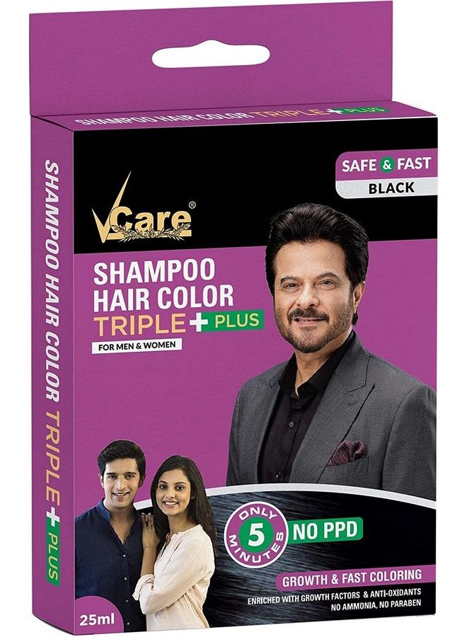VCare Pack Of 8 Vcare Shampoo Hair Color Black 25Ml - Image 3