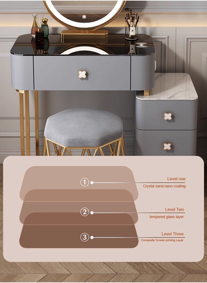 keke Makeup Vanity Table Dressing Table Flip Mirror With Drawers 70 CM  - Image 5
