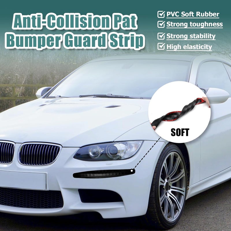 BokWin 4-Packs Black Anti-Collision Patch Bumper Guard Strip Anti-Scratch Bumper Protector Trim Universal for Cars SUV Pickup Truck - Image 3