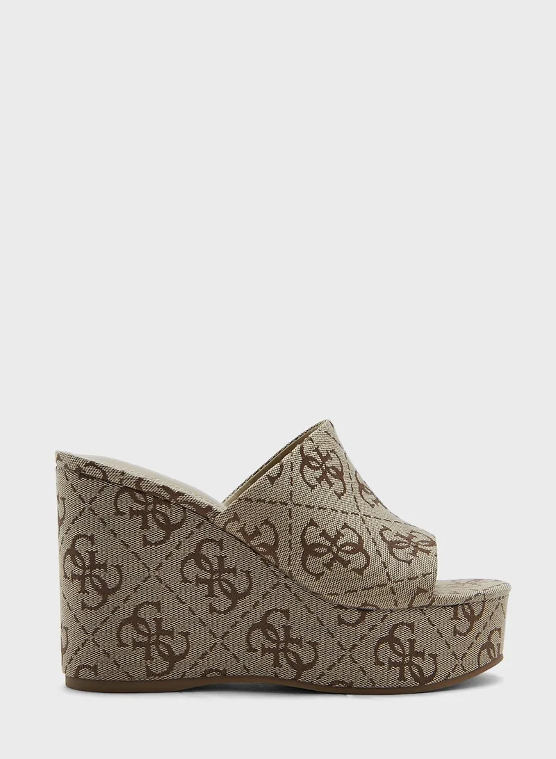 GUESS Wally One Strap Wedge Sandals
