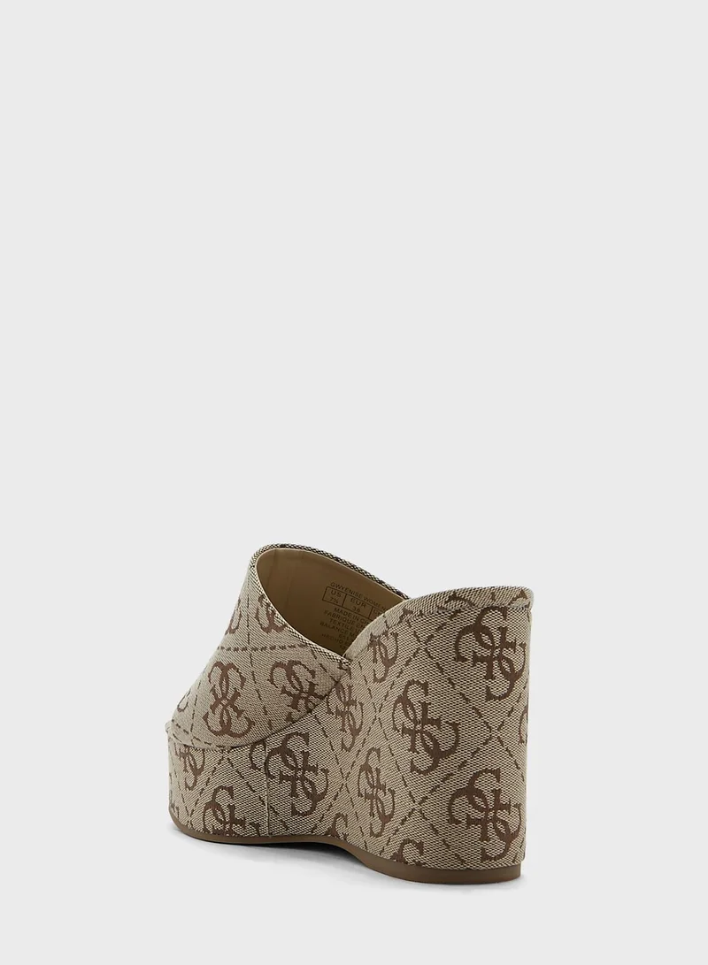 GUESS Wally One Strap Wedge Sandals