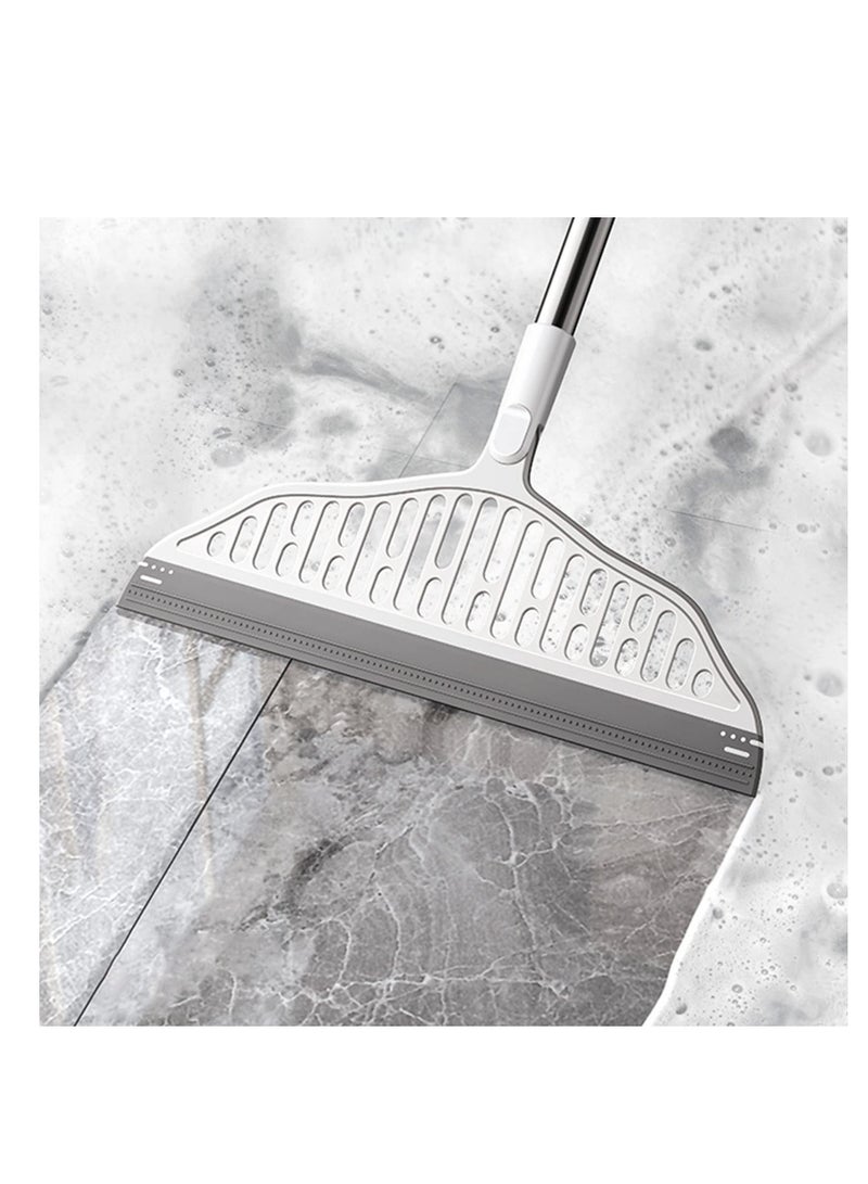 Excefore Magic Broom, Water Scraper, Window Squeegee, Multifunctional Silicone Sweeping Brush, Djustable Water Squeegee Broom Remove Dirt and Hair, for Cleaning Garage Courtyard Bathroom Shower Glass Window - Image 1