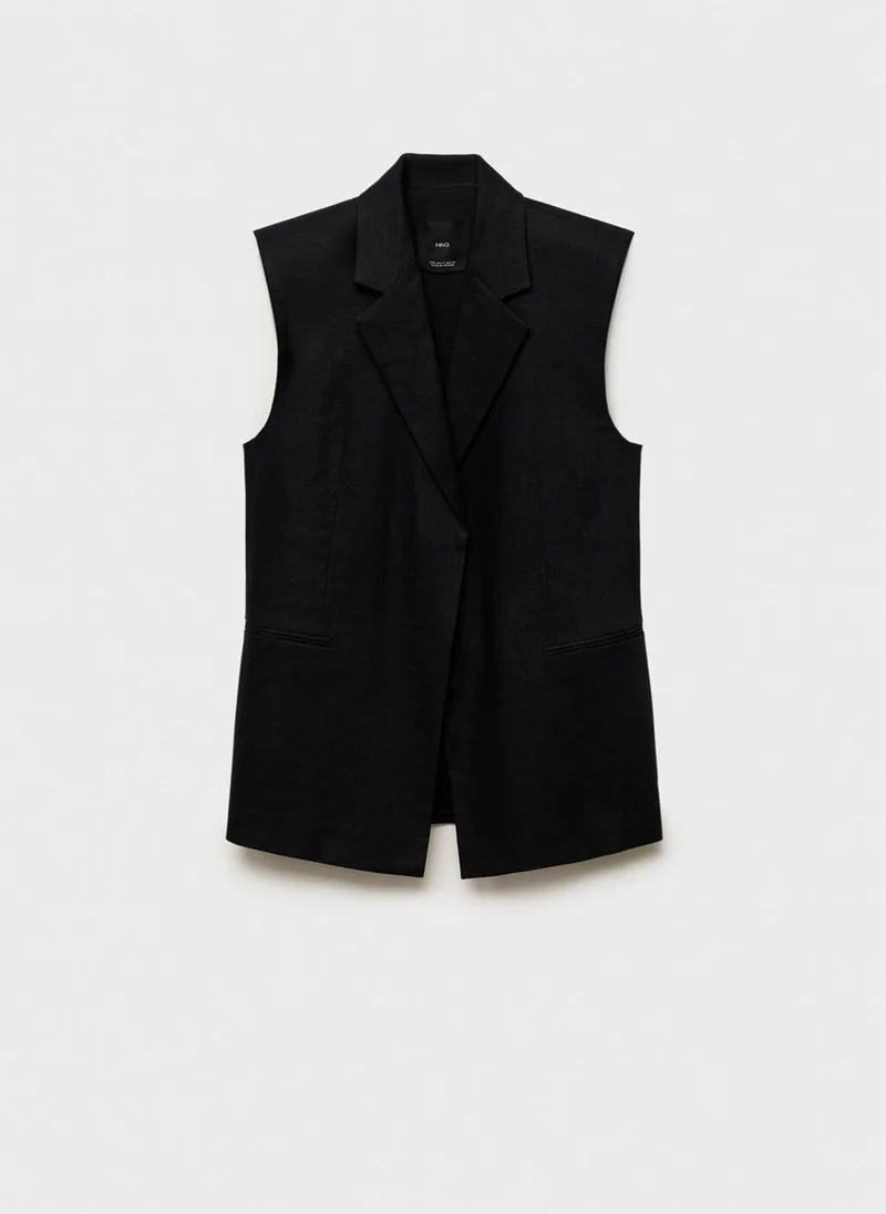 MANGO Linen Suit Waistcoat