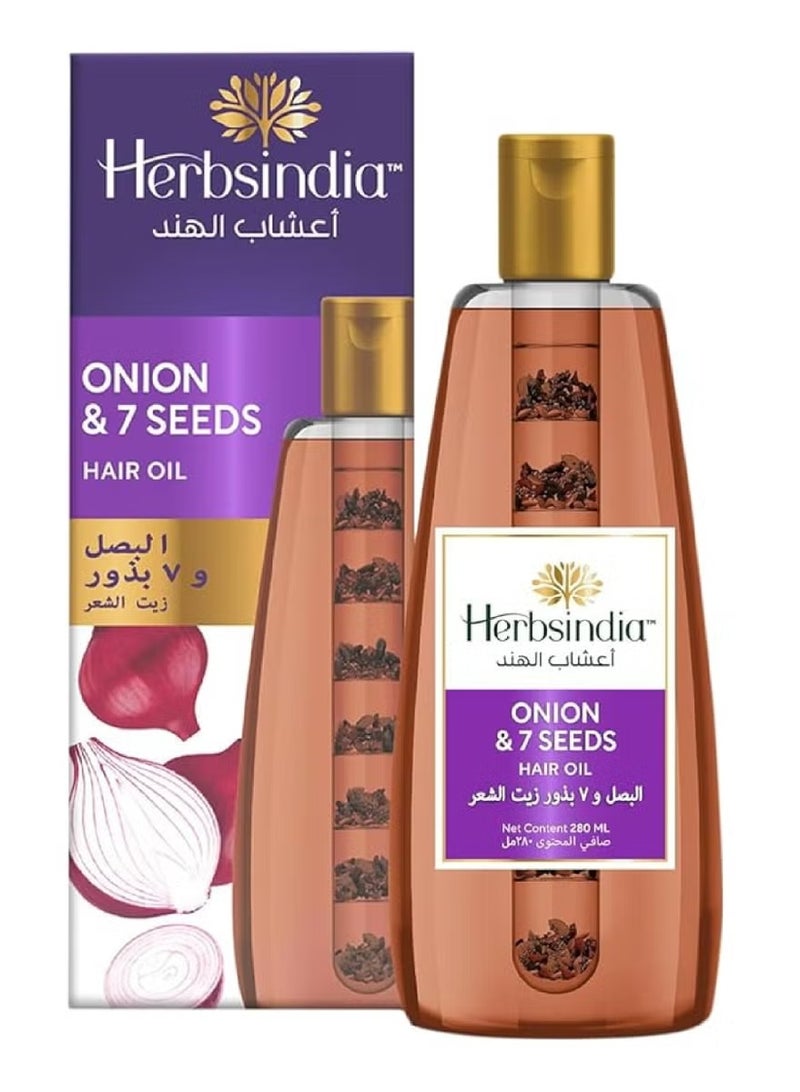 HERBSINDIA ONION & 7 SEEDS HAIR OIL 280ML