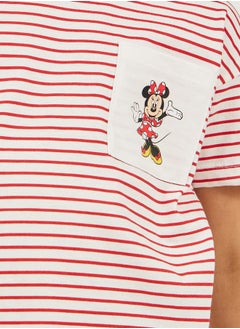 Styli Striped Minnie Mouse Pocket Detail T-Shirt  - Image 3