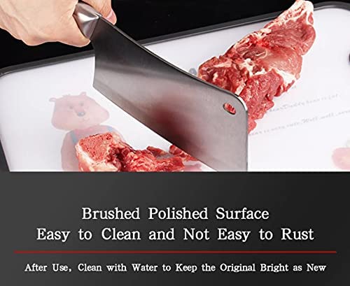 Eletree 1 PCMultipurpose Premium Stainless Steel Meat Cleaver Butcher Chopper Knife Heavy Duty Blade Used for Cutting Chopping Vegetable Fruit for HomeKnife cc - Image 4